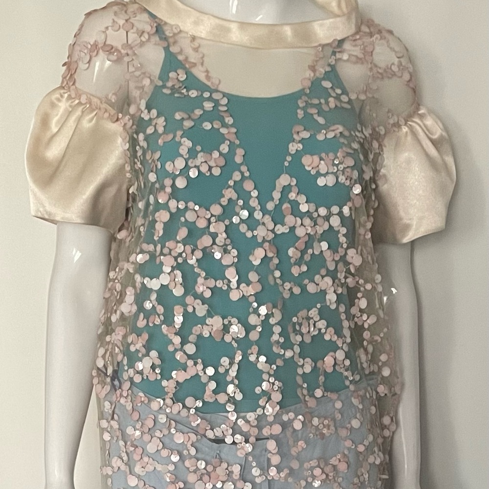 PINKO Sequined  Sheer Tunic Dress US4 Italy